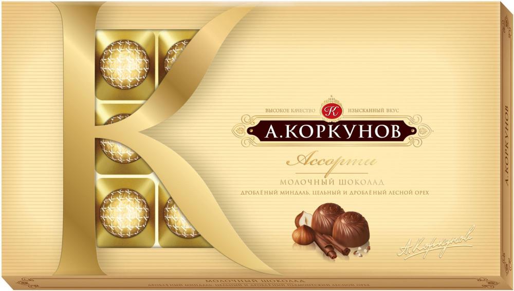 Конфеты ассорти Коркунов этикетка